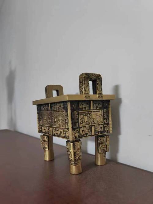 煥環(huán)祥鼎擺件雙龍鼎辦公室喬遷裝飾四方鼎工藝開業(yè)禮品
